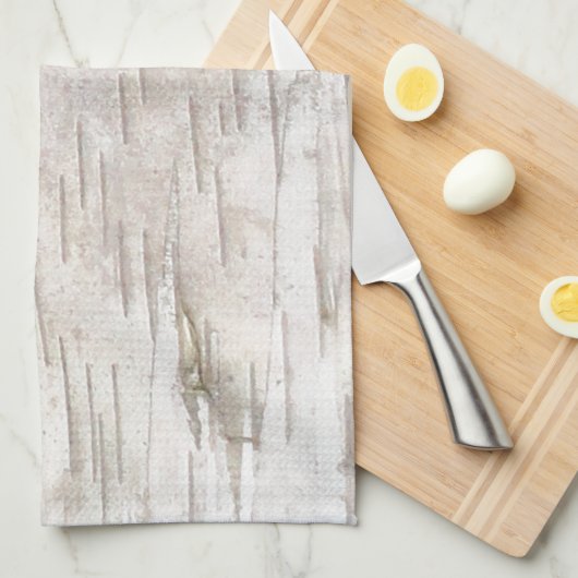 White Birch Bark Theedoek (Quarter Fold)