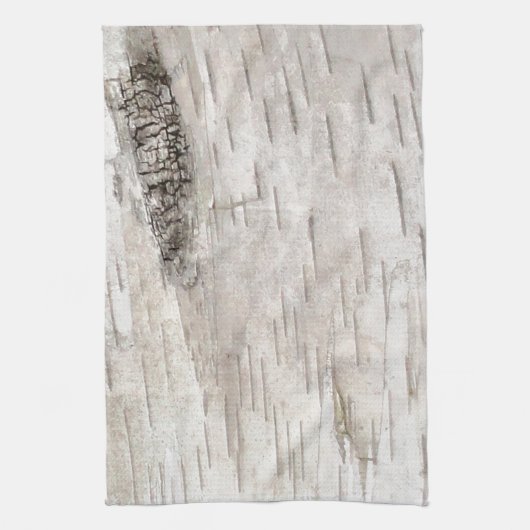 White Birch Bark Theedoek (Verticaal)