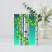 White Birch Briefkaart (Staand voorkant)