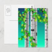 White Birch Briefkaart (Voorkant / Achterkant)