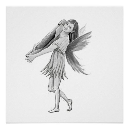 White Birch Fairy met Bark Poster (Voorkant)