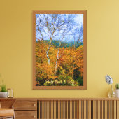 White Birch & Gold Canvas Afdruk (Insitu (Woonkamer))