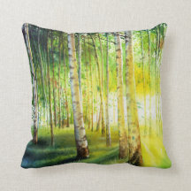 White Birch met Sun Streaming door