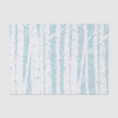White Birch on Blue Tissue Paper Tissuepapier (Voorkant)