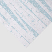 White Birch on Blue Tissue Paper Tissuepapier (Detail)
