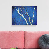 White Birch Tree against Blue Sky Natuur Canvas Afdruk (Insitu (Woonkamer))