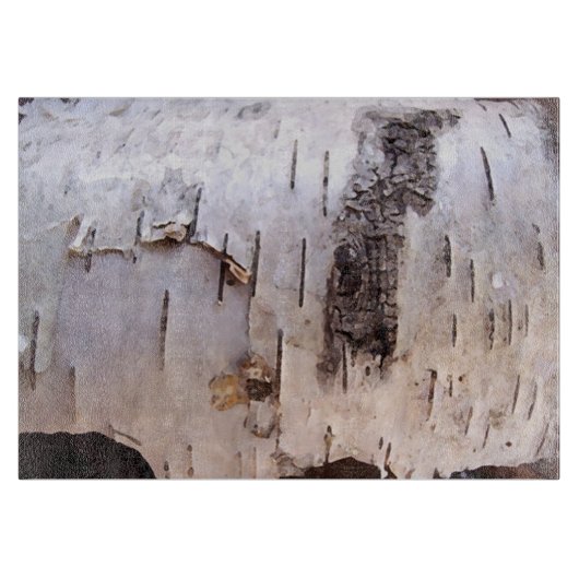 White Birch Tree Bark Photography Snijplank (Voorkant)