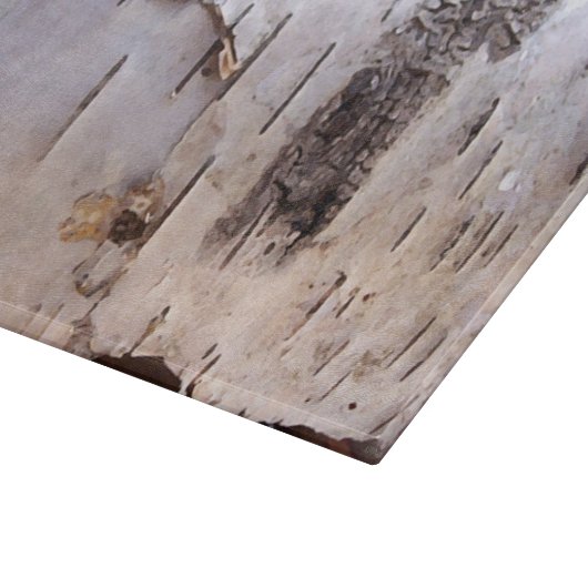 White Birch Tree Bark Photography Snijplank (Hoek)