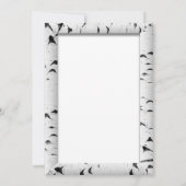 White Birch Tree Bark Wood Weddenschap Kaart (Achterkant)