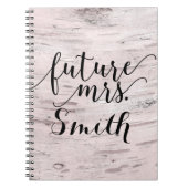 White Birch Tree Wood Rustic Barn Future Mrs. Notitieboek (Voorkant)