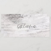 White Birch Tree Wood Rustige Boerderij Cadeaubon (Voorkant / Achterkant)