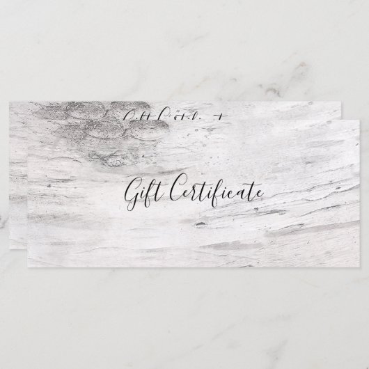 White Birch Tree Wood Rustige Boerderij Cadeaubon (Voorkant / Achterkant)