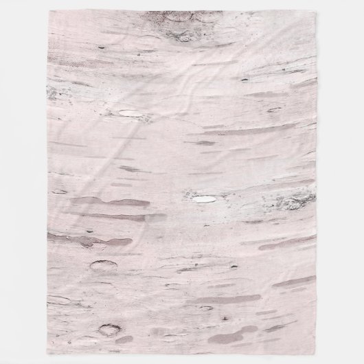 White Birch Tree Wood Rustin Barn Farmhouse Chic Fleece Deken (Voorkant)