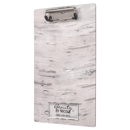 White Birch Tree Wood Rustin Barn Farmhouse Chic Klembord (Links)