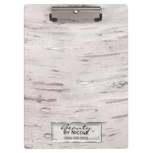White Birch Tree Wood Rustin Barn Farmhouse Chic Klembord (Voorkant)