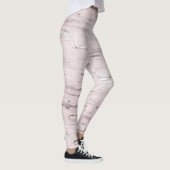 White Birch Tree Wood Rustin Barn Farmhouse Chic Leggings (Rechts)