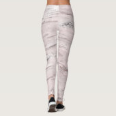 White Birch Tree Wood Rustin Barn Farmhouse Chic Leggings (Achterkant)