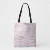 White Birch Tree Wood Rustin Barn Farmhouse Chic Tote Bag (Voorkant)