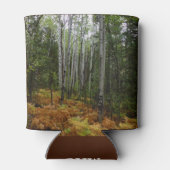 White Birch Trees and Herfst Ferns in Rocky Mounta Blikjeskoeler (Achterkant)