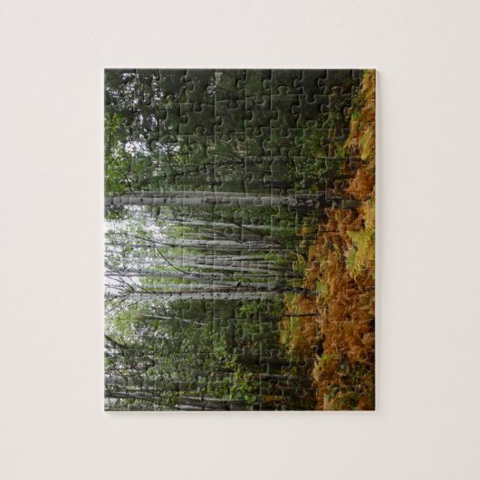 White Birch Trees and Herfst Ferns in Rocky Mounta Legpuzzel (Verticaal)
