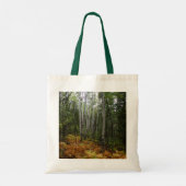 White Birch Trees and Herfst Ferns in Rocky Mounta Tote Bag (Achterkant)
