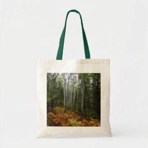 White Birch Trees and Herfst Ferns in Rocky Mounta Tote Bag