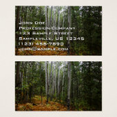 White Birch Trees and Herfst Ferns in Rocky Mounta Visitekaartje (Voorkant /achterkant)