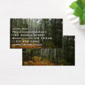 White Birch Trees and Herfst Ferns in Rocky Mounta Visitekaartje (Bureau)