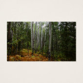 White Birch Trees and Herfst Ferns in Rocky Mounta Visitekaartje (Achterkant)