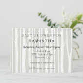 White Birch Trees baby shower Kaart (Staand voorkant)