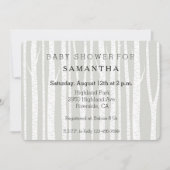 White Birch Trees baby shower Kaart (Voorkant)