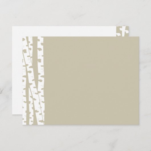 White Birch Trees Briefkaart (Voorkant / Achterkant)