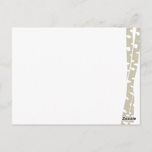 White Birch Trees Briefkaart (Achterkant)