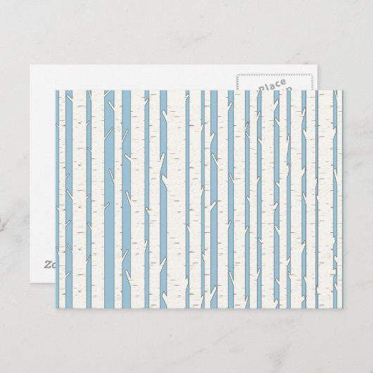 White Birch Trees Custom Briefkaart (Voorkant / Achterkant)