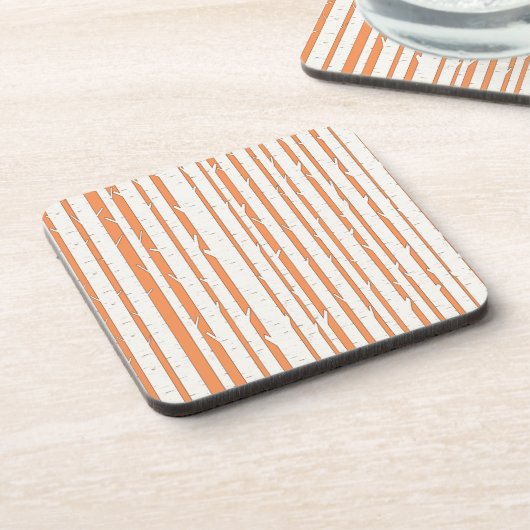 White Birch Trees Custom Hard Plastic Onderzetter (Linkerzijde)