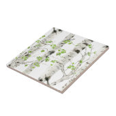 White Birch Trees Decorative Ceramic Tile Tegeltje (Zijkant)