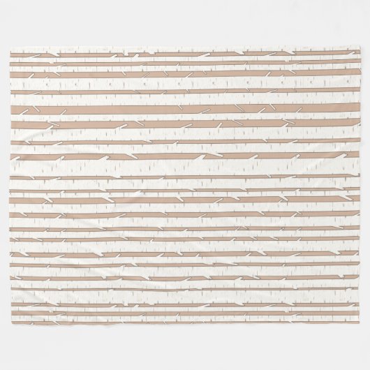 White Birch Trees Forest Custom Fleece Deken (Voorkant (Horizontaal))