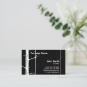 White Birch Trees Forest Dark visitekaartje (Staand voorkant)