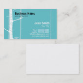 White Birch Trees Forest Green visitekaartje (Voorkant / Achterkant)