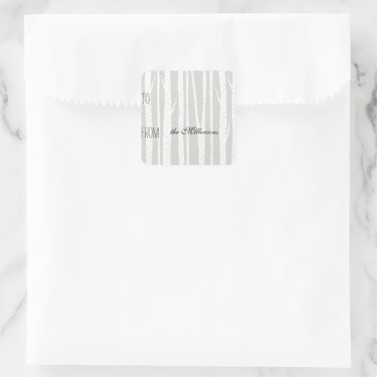 White Birch Trees Gift Label (Tas)