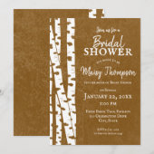 White Birch Trees Rustic Woodland Vrijgezellenfees Kaart (Voorkant / Achterkant)