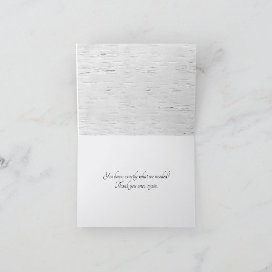 White Birch Wedding Bedankt (Binnen)