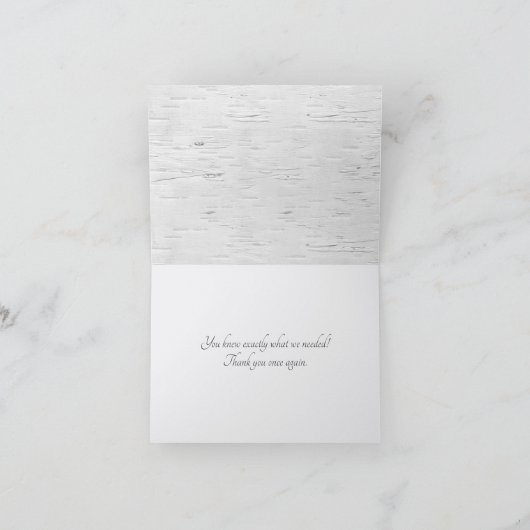 White Birch Wedding Bedankt (Binnen)