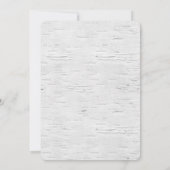 White Birch Wedding Invite Kaart (Achterkant)