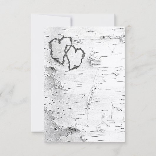 White Birch Wedding RSVP Guest Count Enclosure (Achterkant)