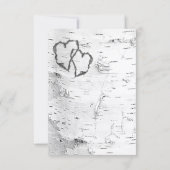 White Birch Wedding RSVP Guest Count Enclosure Kaartje (Achterkant)