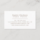 White Birch Wood Effect, Rustic Visitekaartje (Achterkant)