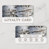 White Birch Wood Klantenkaartje (Voorkant / Achterkant)