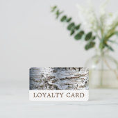 White Birch Wood Klantenkaartje (Staand voorkant)