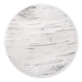 White Birch Wood Rustic Country Farmhouse Barn Keramische Knop